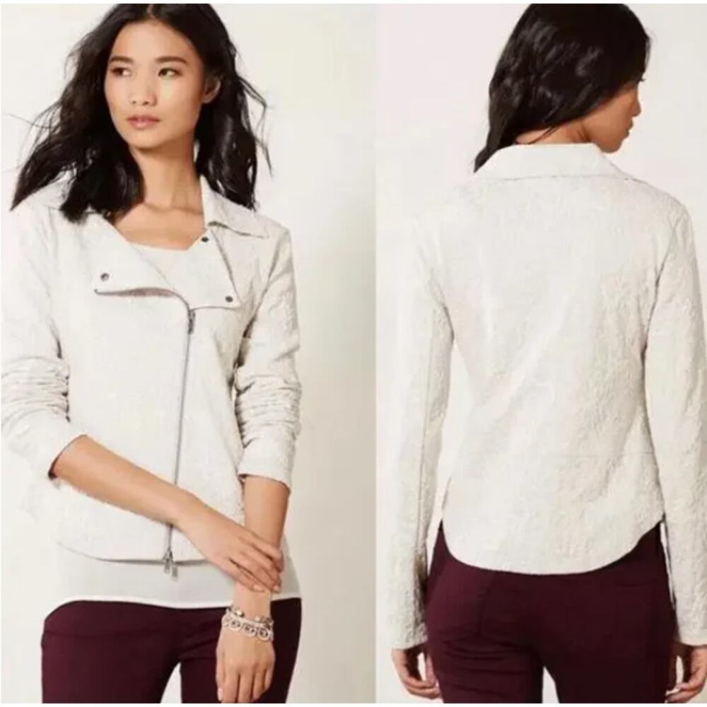 Anthropologie Saturday Sunday Luddy Lace Moto Jacket Size XS